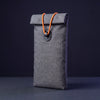 UnTrack Faraday phone sleeve, sealed with the orange cord