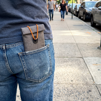 Customer photo of the UnTrack phone sleeve