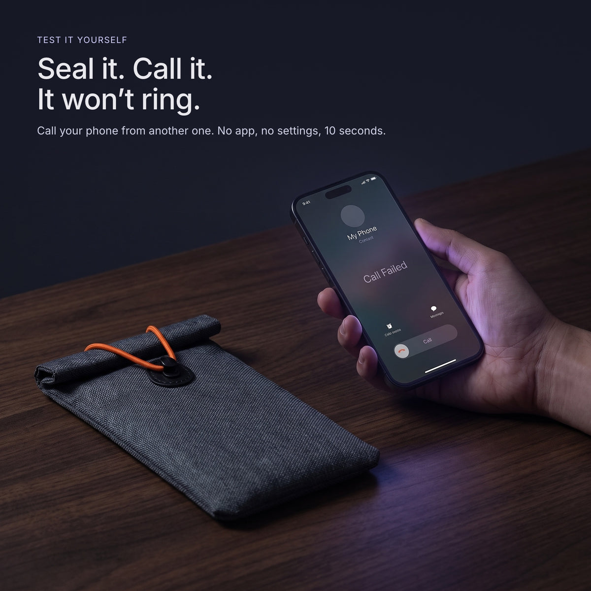 Test it yourself: seal the sleeve, call the phone, the call fails