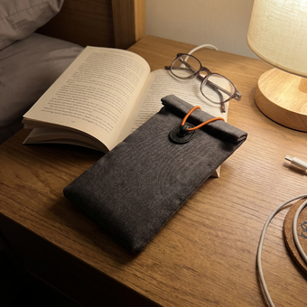 Customer photo of the UnTrack phone sleeve