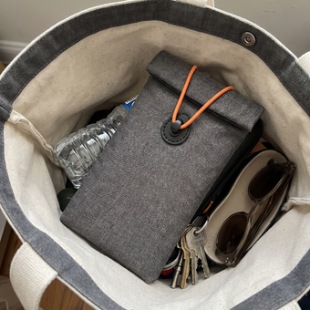 Customer photo of the UnTrack phone sleeve