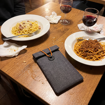 Customer photo of the UnTrack phone sleeve