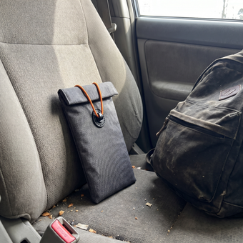 Customer photo of the UnTrack phone sleeve
